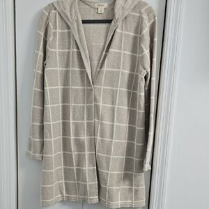 Style & Co Plaid Hooded Cardigan